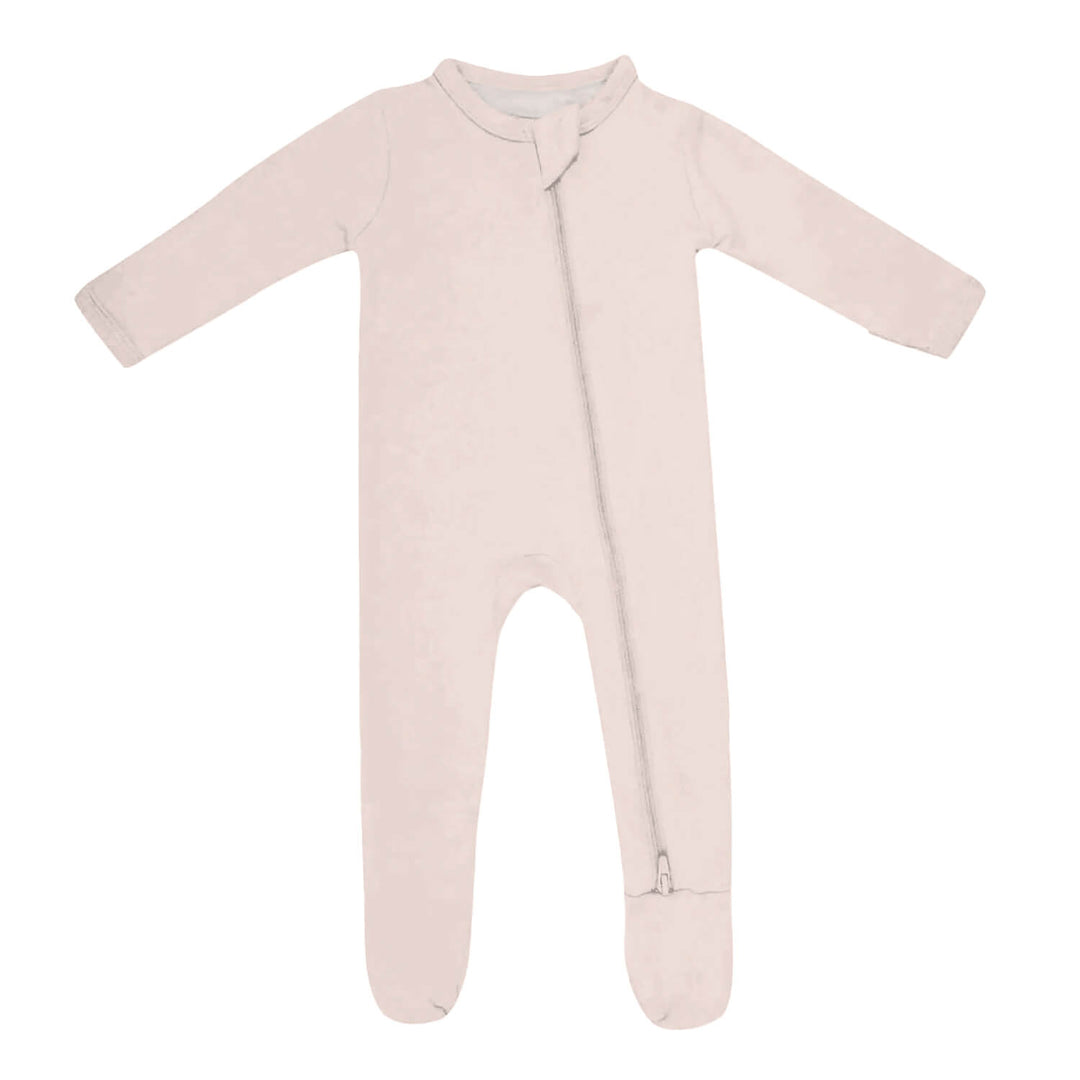 Zippered Footie in Blush