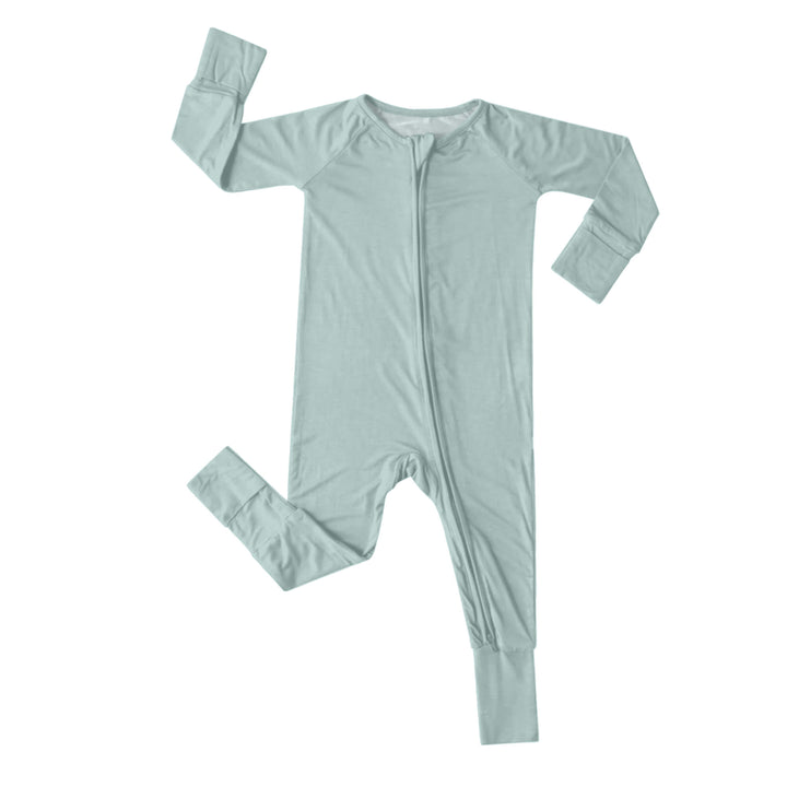 Zippered Romper in Sage