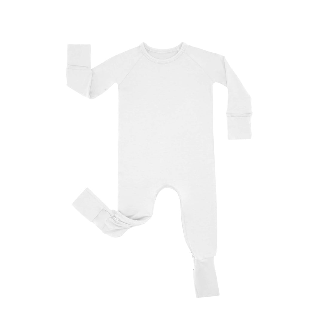 Zippered Romper in Cloud