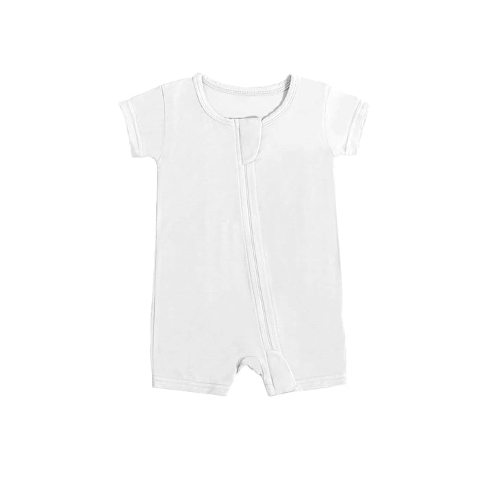 Zippered Romper in Cloud