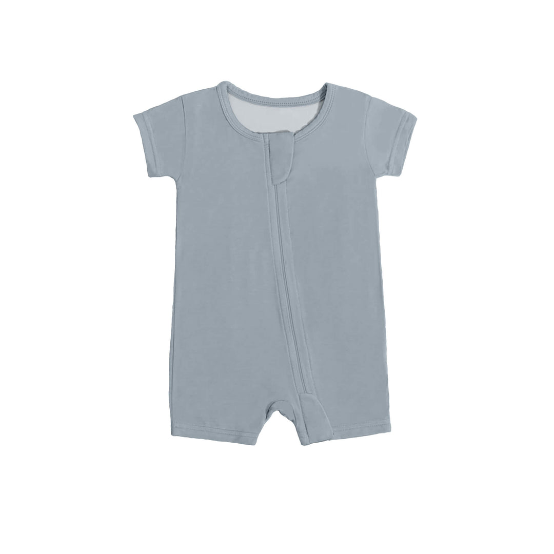 Zippered Romper in Fog