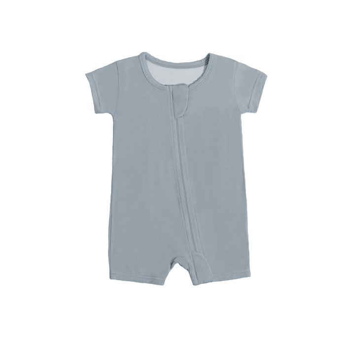 Zippered Romper in Fog